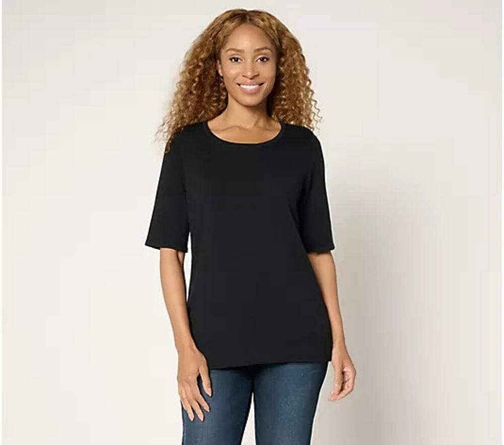 Brandis Dress Out Loud Sweater Womens XL Black Elbow Sleeve Classic Casual Knit